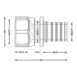 Перехідник під натяжну гільзу Icma №1033 d16х2,2-1/2