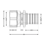 Перехідник під натяжну гільзу Icma №1033 d20х2,8-1/2