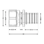 Перехідник під натяжну гільзу Icma №1033 d25х3,5-3/4