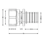 Перехідник під натяжну гільзу Icma d32х44-1В №1033 d32х4, 4-1
