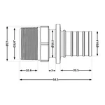 Перехідник під натяжну гільзу Icma №1034 d20х2,8-3/4