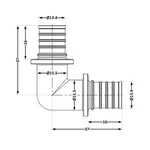 Кут натяжний Icma №1035 d16х2,2 851035BO05