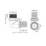 Кут натяжний Icma d20х28-3/4З №1036 d20х2, 8-3/4