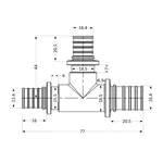 Трійник натяжний Icma d20х20х16 №1039 d20×20×16 мм латунний (851039GWGWBO05)
