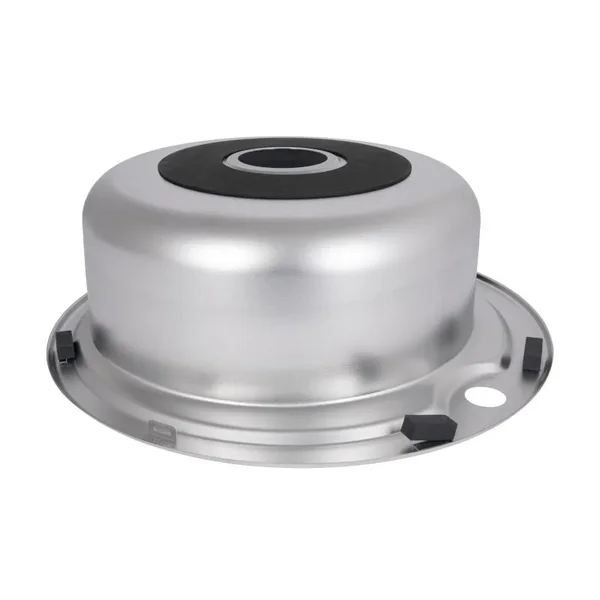 Кухонна мийка Brinex 510-D кругла з нержавіючої сталі 0.8 мм з поверхнею micro decor (BRIN510MDEC08)