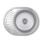 Кухонна мийка Brinex 5745 сатинована з нержавіючої сталі, 0.8 мм (BRIN5745SAT08)