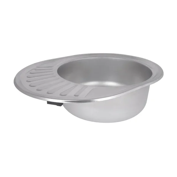 Кухонна мийка Brinex 5745 сатинована з нержавіючої сталі, 0.8 мм (BRIN5745SAT08)