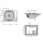 Кухонна мийка Brinex 5848 0,8 мм Micro Decor (BRIN5848MDEC08)