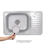 Кухонна мийка Brinex 6642 0,8 мм Satin (BRIN6642SAT08)