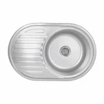 Кухонна мийка Brinex 7750 нержавіюча micro decor з крилом, 0, 8 мм (BRIN7750MDEC08)