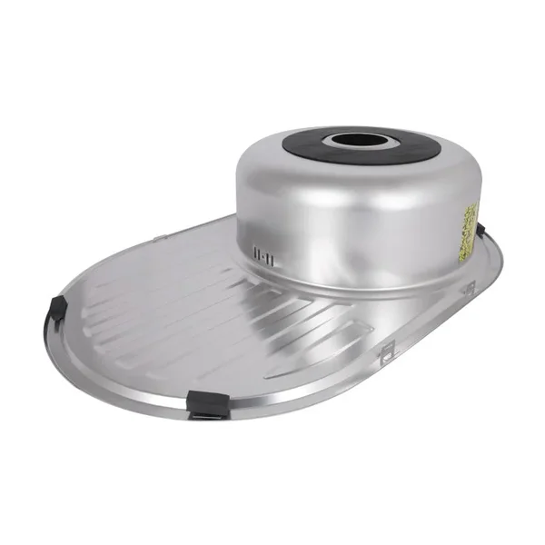 Кухонна мийка Brinex 7750 нержавіюча micro decor з крилом, 0, 8 мм (BRIN7750MDEC08)