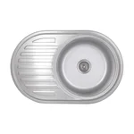 Кухонна мийка Brinex 7750 врізна з нержавіючої сталі satin з крилом 0, 8 мм (BRIN7750SAT08)