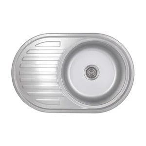 Кухонная мойка Brinex 7750 врезная из нержавеющей стали satin с крылом 0, 8 мм (BRIN7750SAT08)