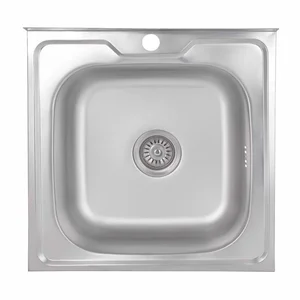 Кухонна мийка Brinex 5050 з нержавіючої сталі satin накладна 0, 6 мм (BRIN5050SAT06)