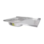 Кухонная мойка Brinex 5080-L накладная из нержавеющей стали satin 0, 6 мм с правым крылом (BRIN5080LSAT06)