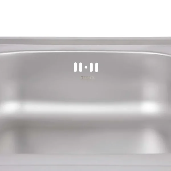 Кухонная мойка Brinex 5080-L накладная из нержавеющей стали satin 0, 6 мм с правым крылом (BRIN5080LSAT06)