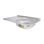 Кухонная мойка Brinex 5080-R из нержавеющей стали 0, 6 мм, сатиновая, накладная с левым крылом (BRIN5080RSAT06)