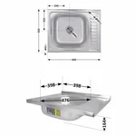 Кухонная мойка Brinex 6050-L 0,6 мм Satin (BRIN6050LSAT06)