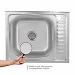 Кухонная мойка Brinex 6050-L 0,6 мм Satin (BRIN6050LSAT06)
