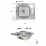 Кухонная мойка Brinex 6050-R 0,6 мм Satin (BRIN6050RSAT06)
