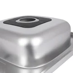 Кухонная мойка Brinex 6060-R из нержавеющей стали 0.6 мм, сатиновая, накладная с левым крылом (BRIN6060RSAT06)