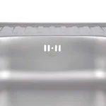 Кухонная мойка Brinex 6060-R из нержавеющей стали 0.6 мм, сатиновая, накладная с левым крылом (BRIN6060RSAT06)