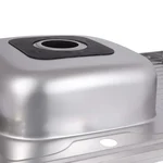 Кухонная мойка Brinex 6080-L из нержавеющей стали сатин накладная 0, 6 мм с правым крылом (BRIN6080LSAT06)