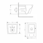 Унитаз подвесной Qtap Crow белый безободковый с дюропластовым сиденьем Slim Soft-close и Quick Release (QT05335171RW)
