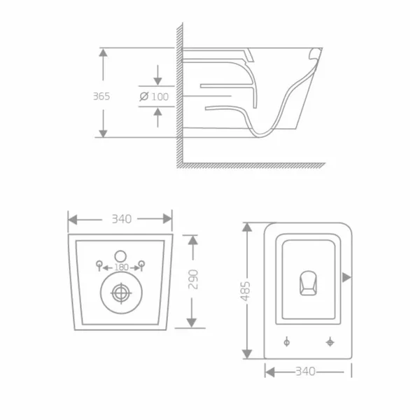Унитаз подвесной Qtap Crow белый безободковый с дюропластовым сиденьем Slim Soft-close и Quick Release (QT05335171RW)