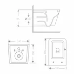 Унитаз подвесной Qtap Crow Ultra Quiet 485×340×290 мм, Matt Black, с сиденьем Slim Duroplast/ Soft-close/ Quick Release QT05335171MB