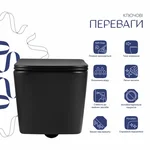 Унитаз подвесной Qtap Crow Ultra Quiet 485×340×290 мм, Matt Black, с сиденьем Slim Duroplast/ Soft-close/ Quick Release QT05335171MB
