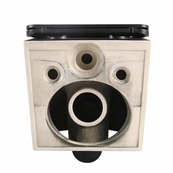 Унитаз подвесной Qtap Crow Ultra Quiet 485×340×290 мм, Matt Black, с сиденьем Slim Duroplast/ Soft-close/ Quick Release QT05335171MB