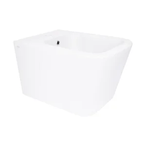 Подвесное биде Qtap QT05555371W Crow керамическое белое с отверстием под смеситель (QT05555371W)
