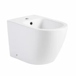 Биде напольное Qtap QT07443375W Jay керамическое белое с отверстием под смеситель (QT07443375W)