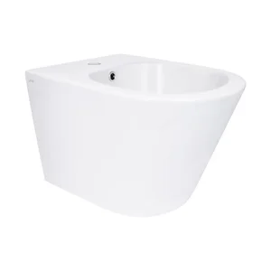 Подвесное биде Qtap QT16555379W Swan белое керамическое с отверстием под смеситель (QT16555379W)