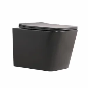 Унитаз подвесной Tern Ultra Quiet 490×365×325 мм, Anthracite, с сиденьем Slim Duroplast / Soft-close / Quick Release QT17332303ASAN Qtap