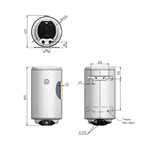 Электрический водонагреватель Thermo Alliance Spectra 80 л  вертикальный, сухой керамический ТЭН 2,0 кВт