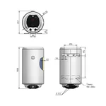 Электрический водонагреватель Thermo Alliance Spectra 100 л  вертикальный, сухой керамический ТЭН 2,0 кВт