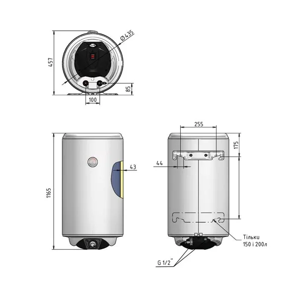Электрический водонагреватель Thermo Alliance Spectra 120 л  вертикальный, сухой керамический ТЭН 2,0 кВт