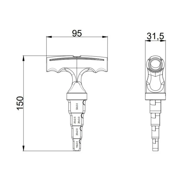 Калібратор Thermo Alliance d16-32 STD-405 сталевий для металопластикових труб (STD-405)