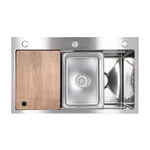 Lidz Handmade H7545 Мойка для кухни интегрированная Decor Honeycomb 3,0/1,0 мм LDH7545DEC48372