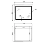 Зеркало Lidz Kubis с сенсорной LED-подсветкой, антизапотеванием и диммером (LD78LF904708048447)