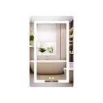 Зеркало Lidz Kubis 500×800 мм с сенсорной LED-подсветкой, антизапотеванием и диммером (LD78LF936508048448)