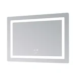 Зеркало Lidz Kubis 1000×800 мм с сенсорной LED-подсветкой, функцией антизапотевания и диммером (LD78LF6141008048450)