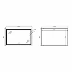 Зеркало Qtap Cardinal (CA2) 1200х800 с LED-подсветкой Touch, с антизапотеванием, с диммером, рег. темп. цвета (3000-6500K) QT0478C1208048454