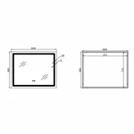 Зеркало Qtap Cardinal (CA2) 1000х800 с LED-подсветкой Touch, с антизапотеванием, с диммером, рег. темп. цвета (3000-6500K) QT0478C1008048455