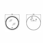 Зеркало Qtap Mideya R700 круглое с сенсорной LED-подсветкой, функцией антизапотевания и диммером (QT2078NCR7070W)