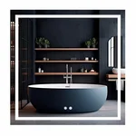Зеркало Qtap Mideya (MI1) 800x800 с LED-подсветкой Touch, с антизапотеванием, диммером, рег. яркости QT2078NCF808048477