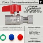 Кран шаровый прямой Thermo Alliance Standart TAS260W15 латунный с накидной гайкой 1/2
