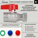 Кран шаровый Thermo Alliance PN40з Standart латунный прямой 3/4